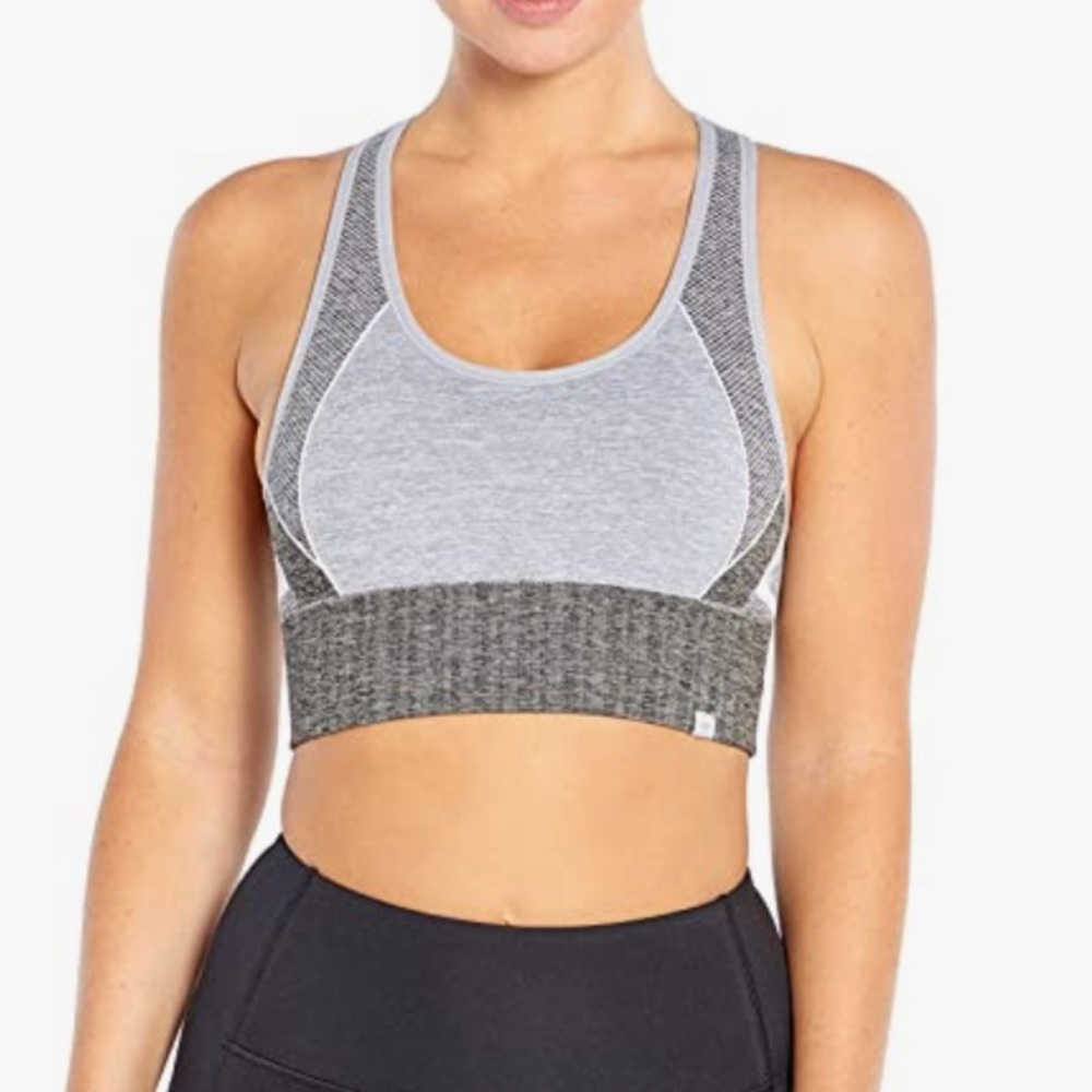 Marika gray Scarlett medium impact racerback sports bra size small